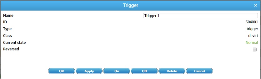 Editar Trigger en el Árbol del sistema
