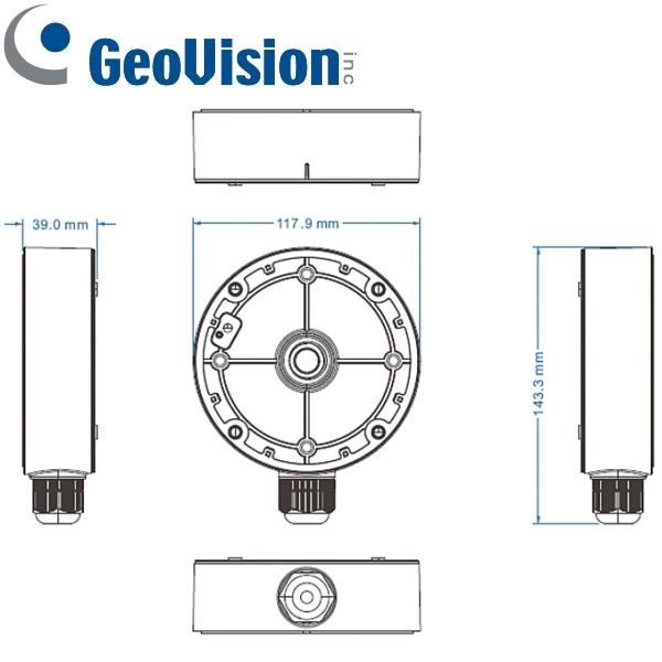Caja de conexiones GeoVision GV-MOUNT515 para GPTZ4810