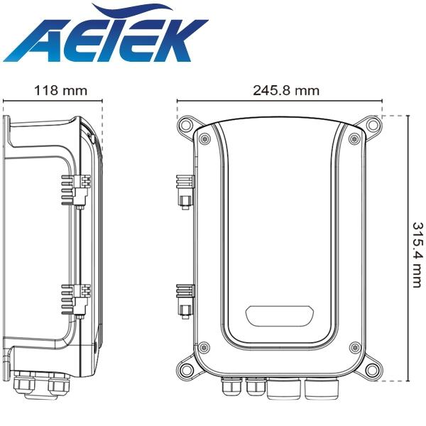 Gabinete de aluminio Aetek VO-JB-200 IP67/IK10
