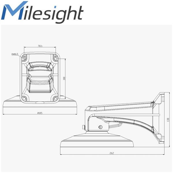 Soporte de pared Milesight ISIS-MS-A72-V2 para cámaras domo