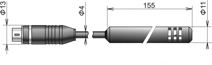 COMET DIGIH/M-1 – Sonda de Temperatura y Humedad, -10 a +60 °C / 0–100 % HR, Conector MiniDin