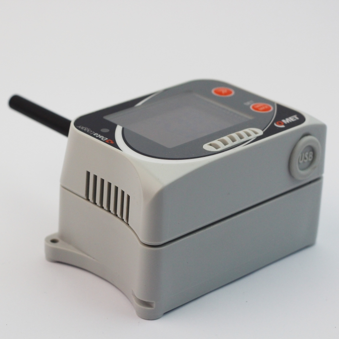 COMET U4442G – Registrador de datos inalámbrico IoT con módem 4G, sonda externa de temperatura y humedad, medición integrada de CO₂ y presión atmosférica