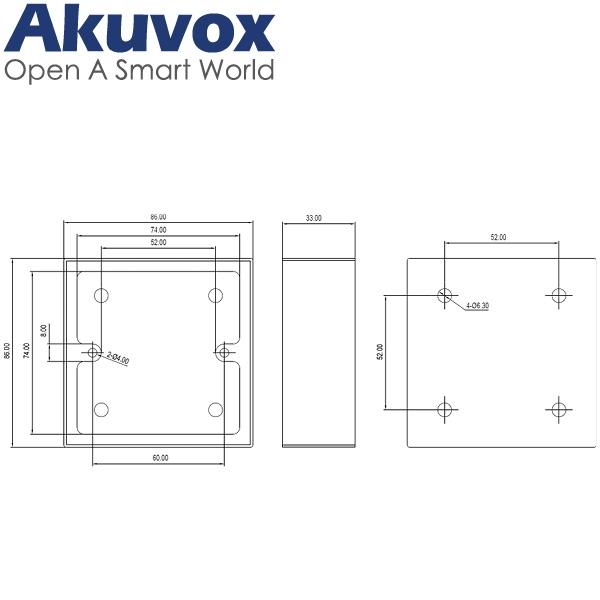 Kit de montaje en superficie para Akuvox AV-A02