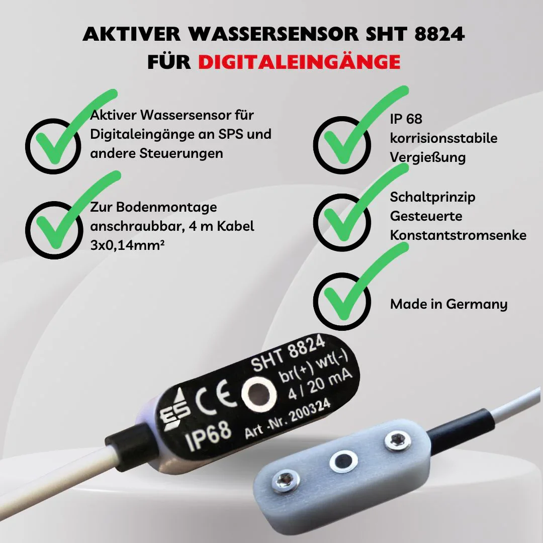 SHT 8824 – active water sensor with 4–20 mA current loop
