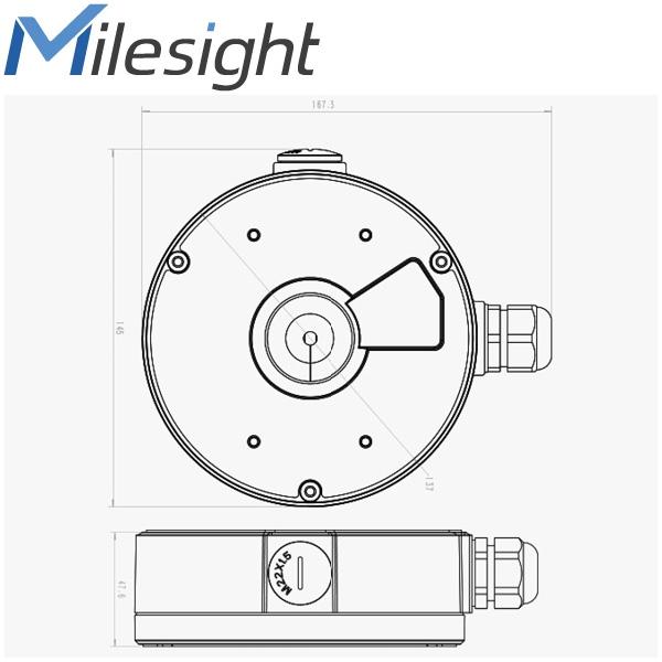 Caja de conexiones Milesight ISIS-MS-A84 para cámaras domo