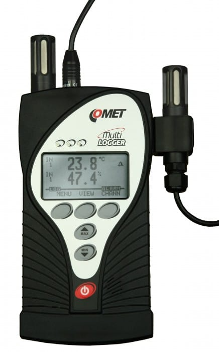 COMET M1140 – Multilogger Ethernet con 4 entradas MiniDIN para sondas Pt1000 y DIGI T+RH
