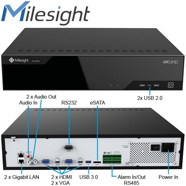 Grabador NVR Milesight ISIS-MS-N8032-G de 32 canales