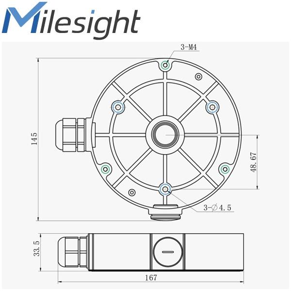 Caja de conexiones Milesight ISIS-MS-A75 para cámaras domo