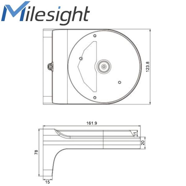 Soporte de pared ISIS-MS-A71 Milesight para cámaras minidomo IR
