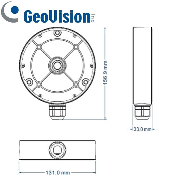 Caja de conexiones GeoVision GV-MOUNT512 para cámaras ojo de pez