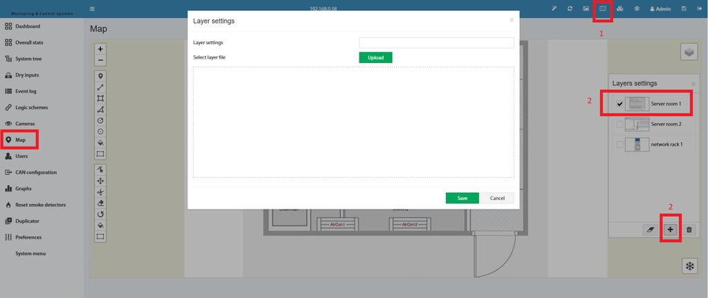Crear varias plantas en el plano de sala