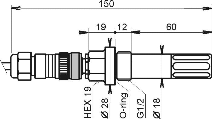 Comet H3061P - Controlador de temperatura y humedad para aire comprimido con relés