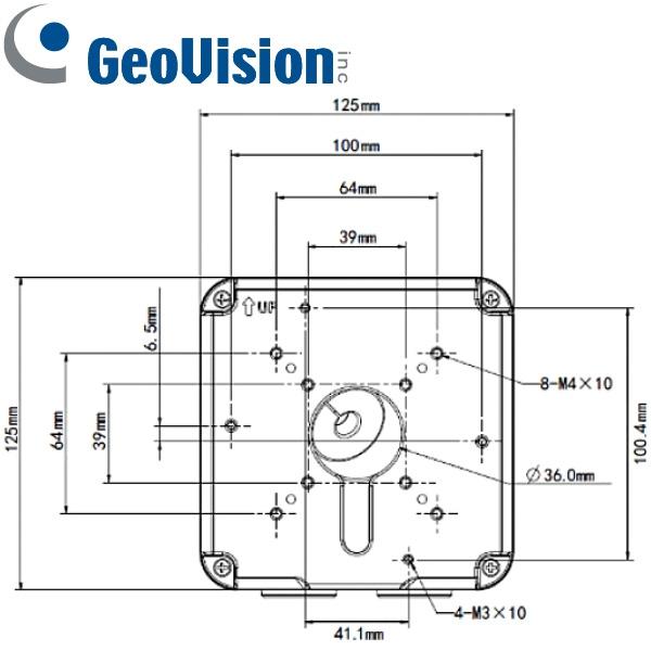 Adaptador de montaje en superficie GeoVision GV-MOUNT503 para cámaras
