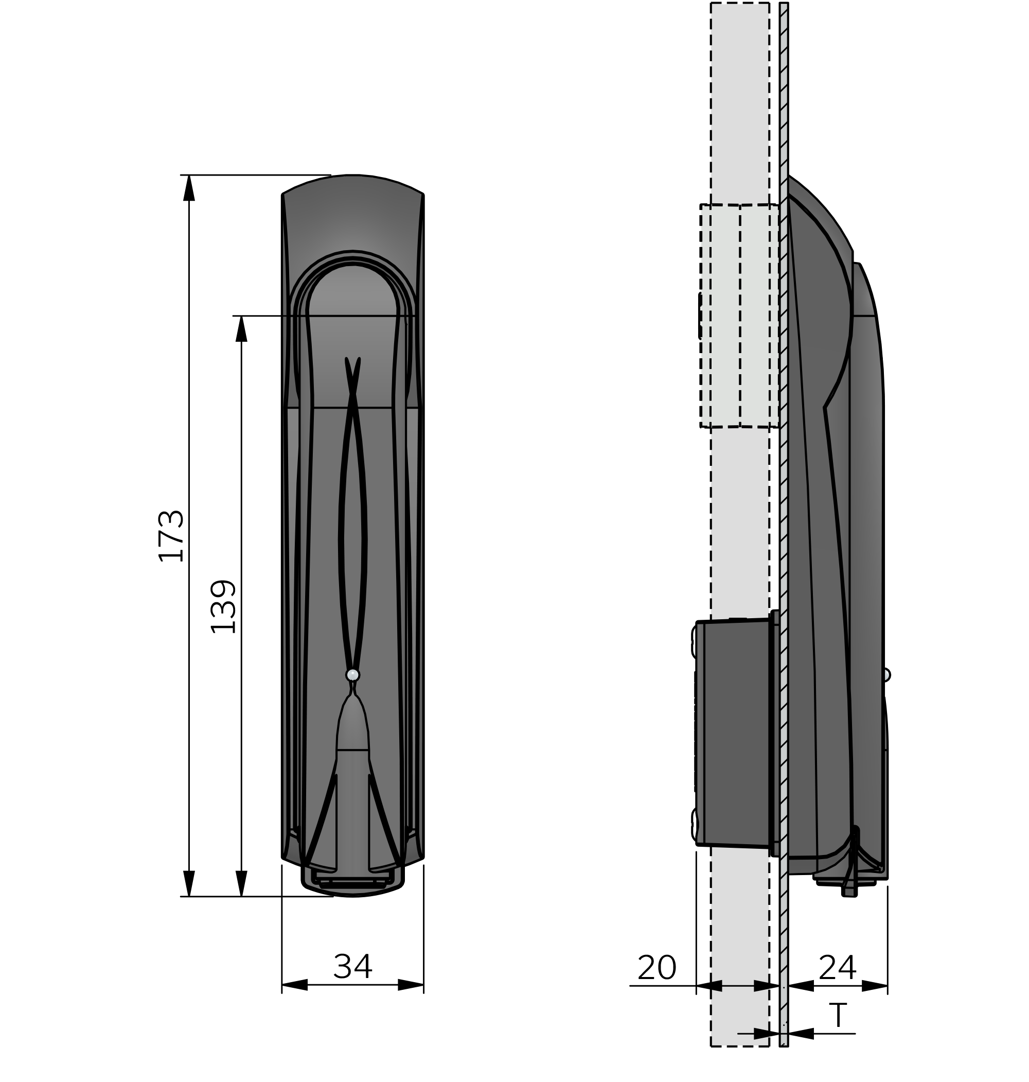 Manija giratoria Vision V-MAX 100 12V