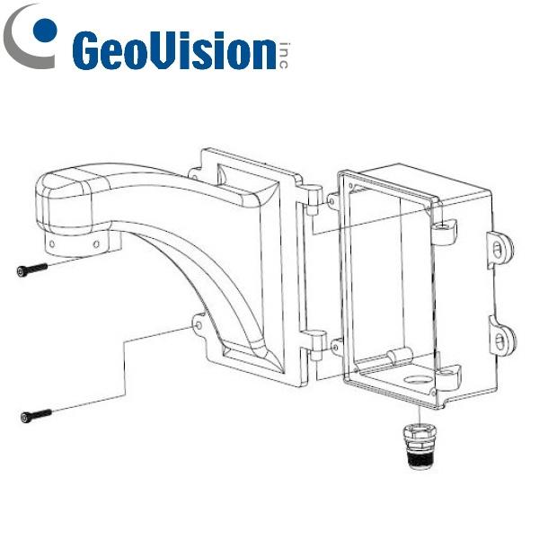Soporte de pared GeoVision GV-MOUNT203 con caja de conexiones