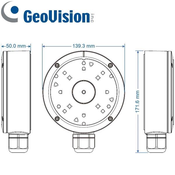 GeoVision GV‑MOUNT506 Anschlussdose für Bulletkameras
