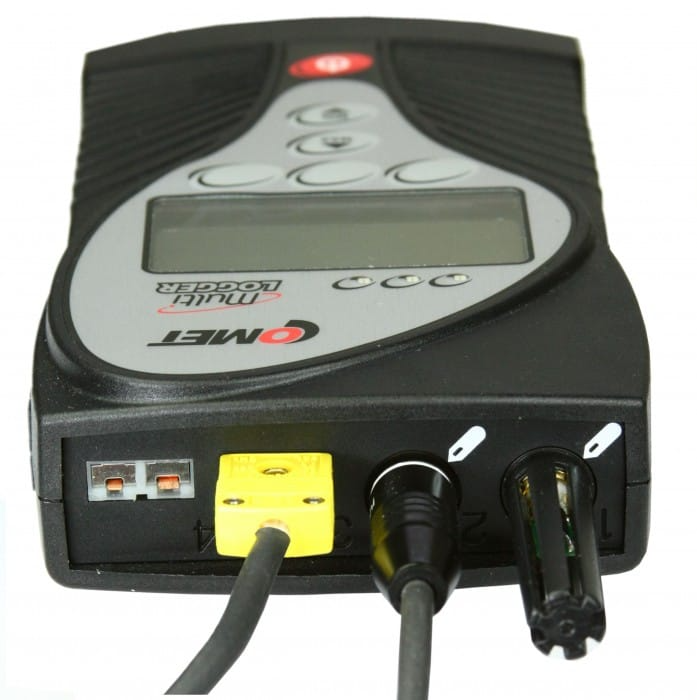 COMET M1220 – Multiregistrador con 2 MiniDIN y 2 termopares (K/J/S/B/T/N), puerto Ethernet