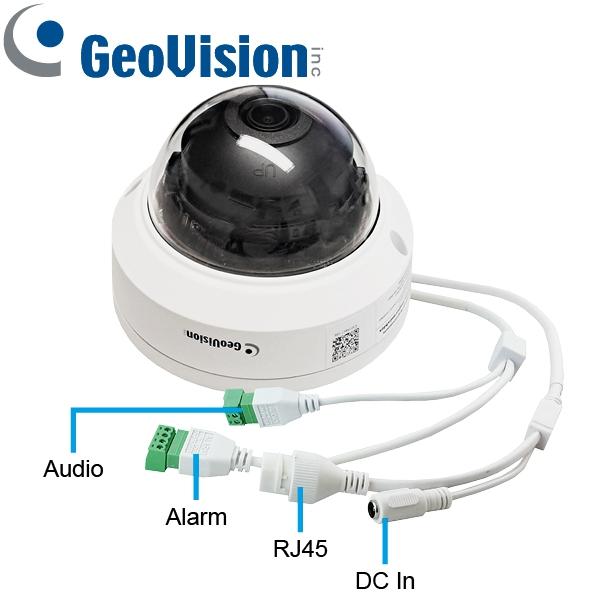 GV-TDR8805-2.8: Cámara domo IP GeoVision de 8 MP, lente de 2,8 mm, infrarrojos, IA