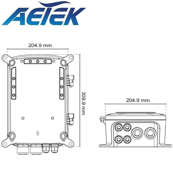 Gabinete de aluminio Aetek VO-JB-200 IP67/IK10