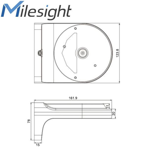 1.003 Soporte de pared ISIS-MS-A71-BL Milesight, negro, para cámaras domo