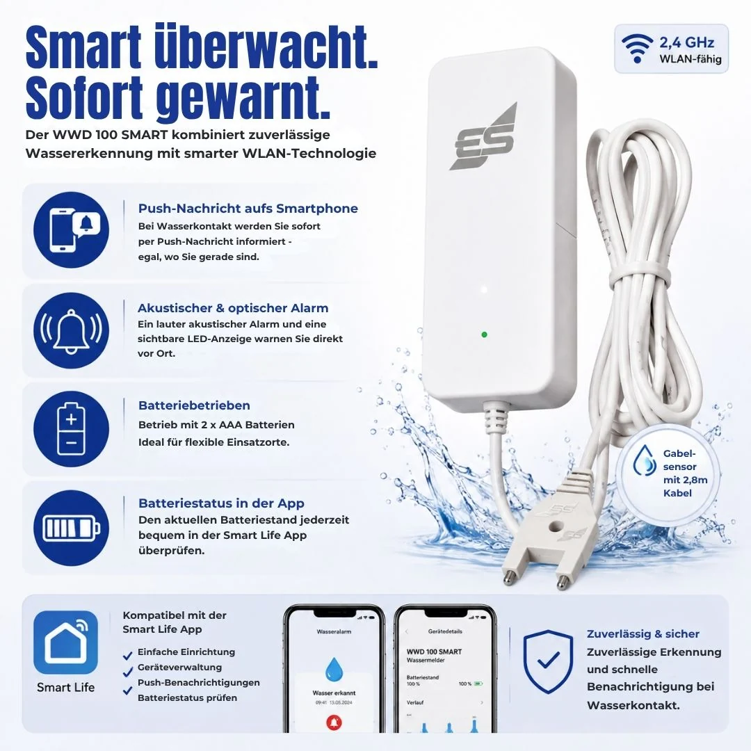WWD 100 SMART Wassermelder - Batteriebetrieb