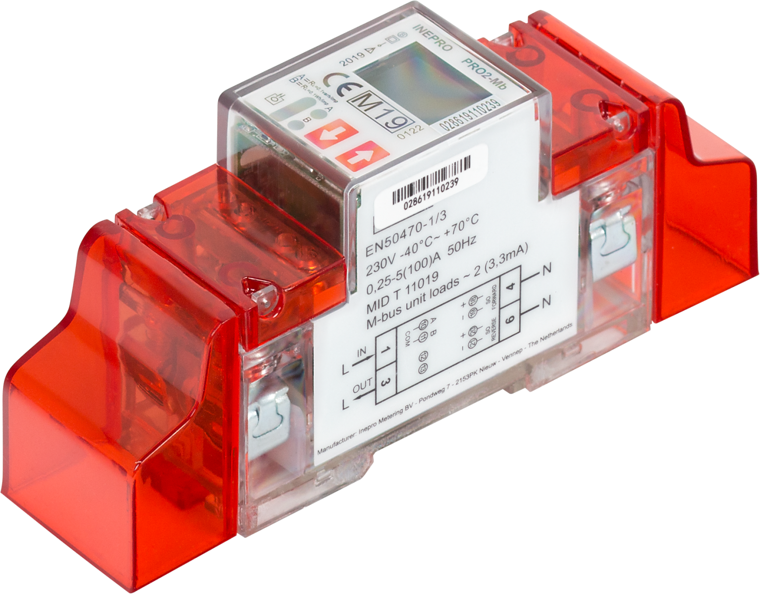 PRO2-Mod 0.25–100A ModBus MID – single-phase power monitoring