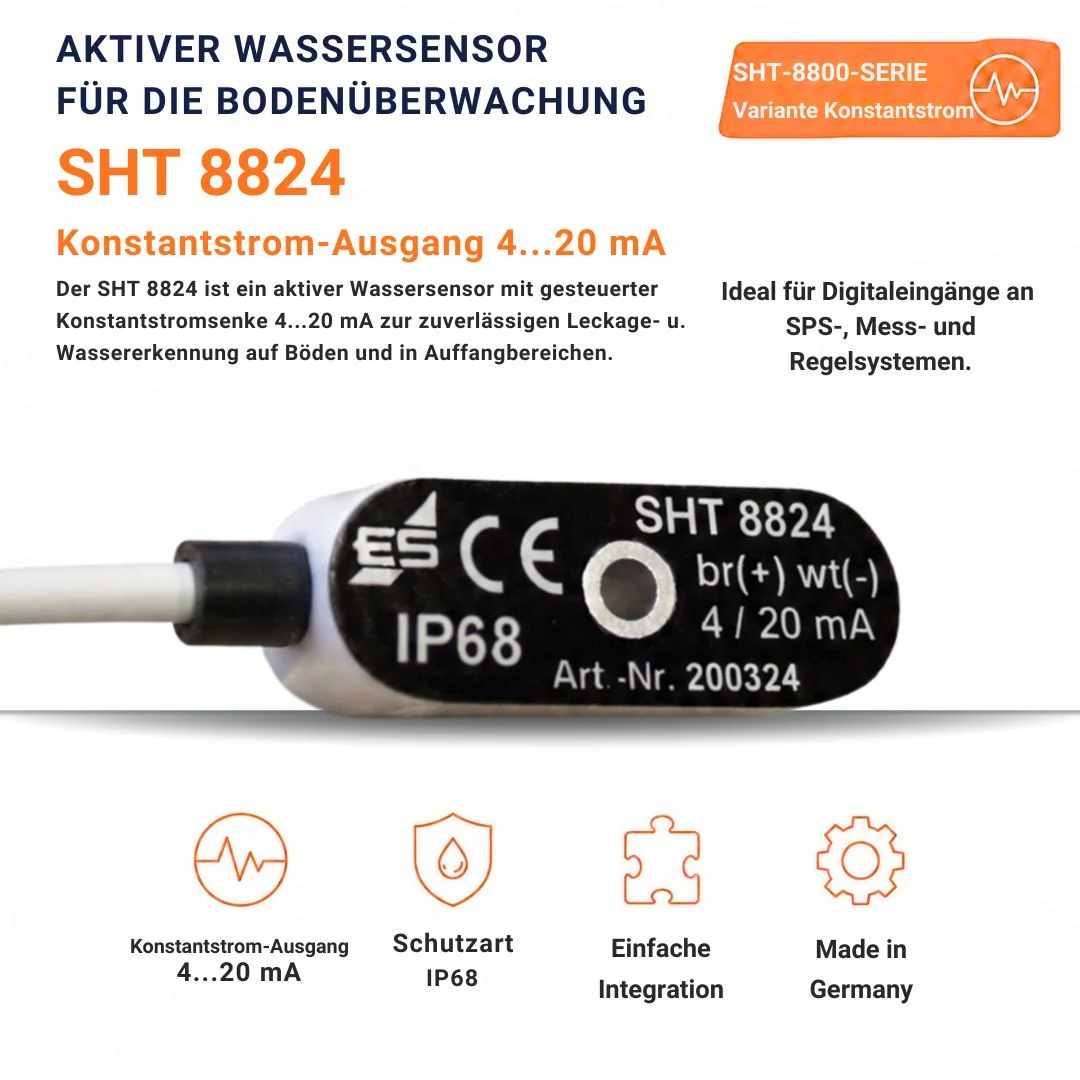SHT 8824 - aktive Wassersensor mit 4–20-mA-Stromschleife