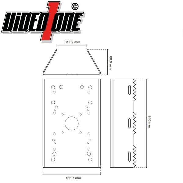 Soporte de mástil Video1one VO-AT-101 para cámaras IP