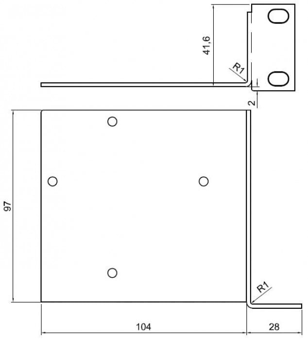 Soporte de montaje para sensores para racks de 19"