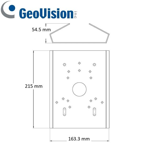 Soporte de mástil GeoVision GV-MOUNT470 para cámaras domo IP