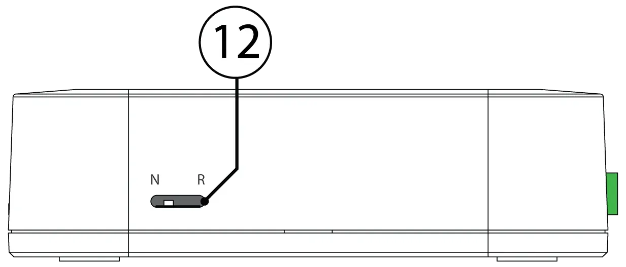 Didactum Monitoring System 50T – Vista lateral con conexión 12