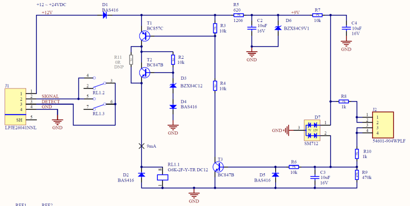 Diagrama de conexion sensor de agua para BMS VT594-12 (12 V DC)