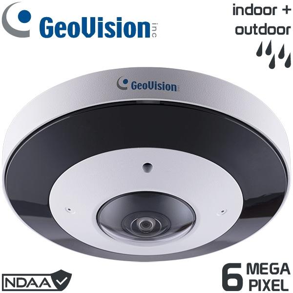 Caméra IP Fisheye IA 6 MP GeoVision GV-GFER6900