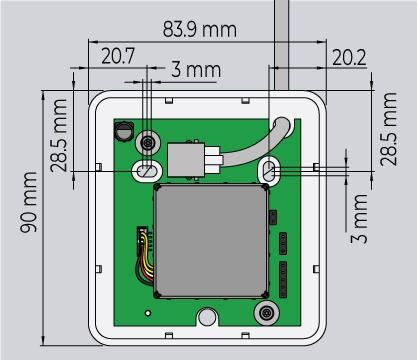 Montaje del sensor de particulas de polvo: marcar los orificios de perforacion